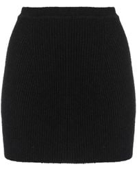 Wardrobe NYC - Ribbed-Knit Mini Skirt - Lyst