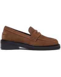 Maje - Slip-On Leather Loafers - Lyst