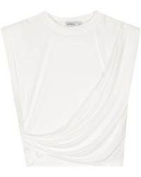 Jonathan Simkhai - Estelle Gedrapeerde Cropped Top - Lyst