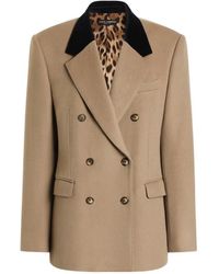 Dolce & Gabbana - Veste En Cachemire À Boutonnière Croisée - Lyst