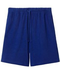 Burberry - Frottee-Shorts Mit Ekd-Print - Lyst