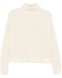 Antonelli - Open-Knit Mock-Neck Sweater - Lyst