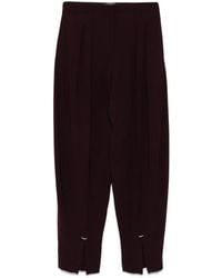 Mugler - Pleated Split-Hem Trousers - Lyst