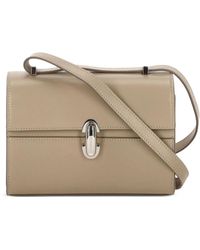 SAVETTE - Symmetry Leren Schoudertas - Lyst