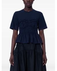 Cecilie Bahnsen - Vilde Ruched Short-Sleeve T-Shirt - Lyst