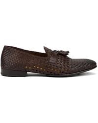 Doucal's - Woven-Leather Tassel-Detail Loafers - Lyst