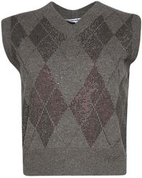 Alexander Wang - Argyle V-Neck Vest - Lyst