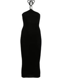 Amiri - Logo-Plaque Midi Dress - Lyst