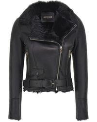 Roberto Cavalli - Shearling Leather Jacket - Lyst