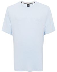 BOSS - Logo-embroidered Crew-neck T-shirt - Lyst