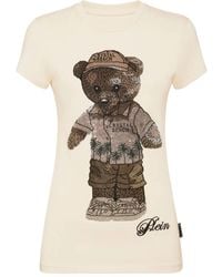 Philipp Plein - Cotton Pure Fit T-Shirt Teddy Beach Crystal - Lyst