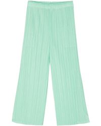 Pleats Please Issey Miyake - Pleated Cropped Trousers - Lyst