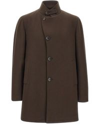 Tagliatore - Gordon Jas Met Hoge Hals En Knopen - Lyst