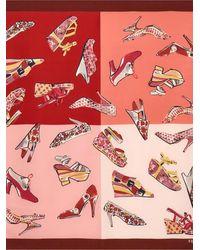 Ferragamo - Genio-Print Silk Scarf - Lyst
