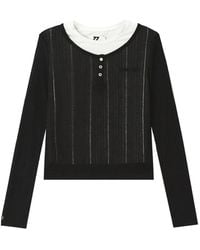 Izzue - Ribbed-Knit Layered-Effect Top - Lyst