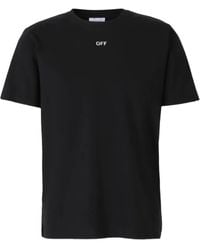 Off-White c/o Virgil Abloh - T-Shirt Met Ronde Hals En Print - Lyst