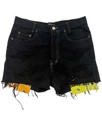 HTC - Distressed Bandana-Insert Shorts - Lyst