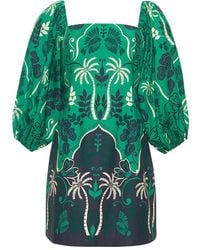 Cara Cara - Robe Courte À Manches Bouffantes - Lyst