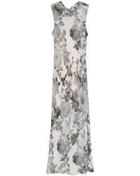 Patrizia Pepe - Midi-Jurk Met Bloemenprint - Lyst