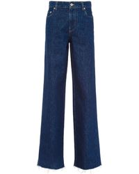 Miu Miu - Raw-cut Straight-leg Jeans - Lyst