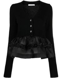 Cecilie Bahnsen - Ruffle-hem Button-up Jumper - Lyst