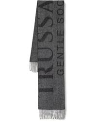 Trussardi - Gentle Society Logo-Print Fringed Scarf - Lyst