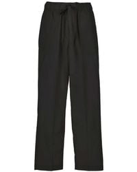 EMMA & GAIA - Drawstring Wide-Leg Trousers - Lyst