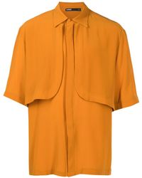 Handred - Panelled Short-Sleeve Silk Shirt - Lyst