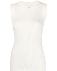 Sportmax - Ribbed-Knit Sleeveless Top - Lyst