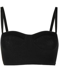 【送料&関税込】Alexander McQueen Knit Bra Top alexander-mcqueen-Black-Zip-up