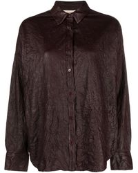 Zadig & Voltaire - Tamara Crinkled Leather Shirt - Lyst