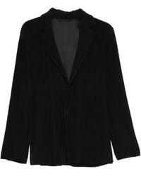 Homme Plissé Issey Miyake - Pleated Button Blazer - Lyst