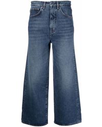 Totême - Organic Cotton Cropped Flared Jeans - Lyst