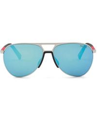 Prada - Linea Rossa Zonnebril Met Metalen Montuur - Lyst