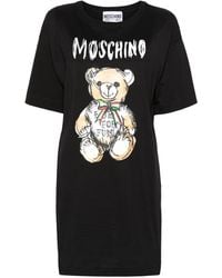 Moschino - Teddy Bear-Print T-Shirt Dress - Lyst