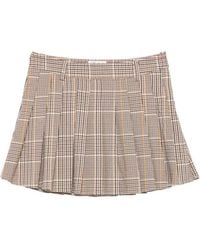 MC2 Saint Barth - Tartan Pleated Mini Skirt - Lyst