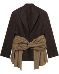 ROKH - Belted Blazer - Lyst