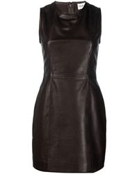 P.A.R.O.S.H. - Sleeveless Faux-leather Shift Dress - Lyst