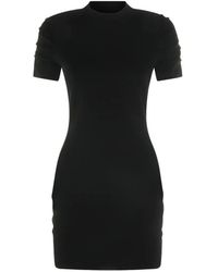 alexander wang ruched one shoulder halter dress Alexander Wang Halterneck Asymmetric Mini Dress | Pink