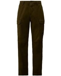 C.P. Company - Cotton Gabardine Loose Cargo Trousers - Lyst