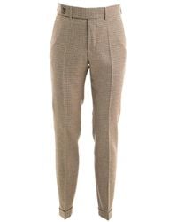 Incotex - Cuffed Houndstooth Trousers - Lyst