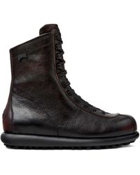 Camper - Ariel Lace-Up Leather Boots - Lyst