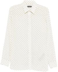 Tom Ford - Camicia Fantasia Con Bottoni Nascosti - Lyst