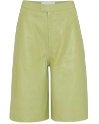 Remain - Short Manu En Cuir À Taille Haute - Lyst