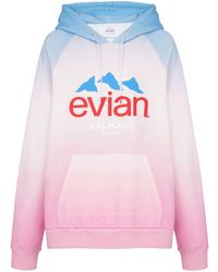 Balmain - X Evian Hoodie mit Farbverlauf-Optik - Lyst