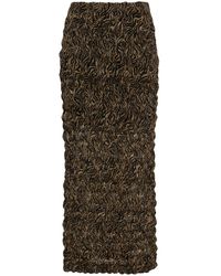 Nanushka - Gestufter Rock Mit Zebra-Print - Lyst
