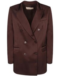 Blanca Vita - Peak-Lapel Double-Breasted Jacket - Lyst