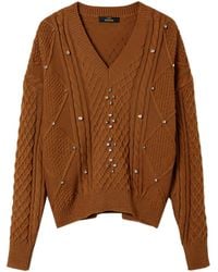 Twinset - Verzierter Pullover mit Zopfmuster - Lyst