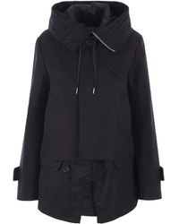 Sacai - Hooded Parka Coat - Lyst