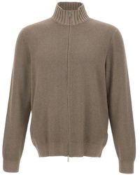Gran Sasso - Cardigan À Fermeture Zippée - Lyst
